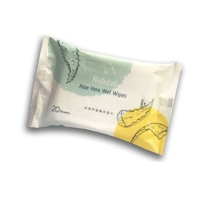 Pembersih Kulit Tisu Basah Aloe Vera Alami Untuk Tangan / Wajah