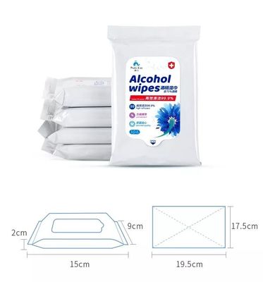 10 pcs 75% Alkohol Tisu Basah Berbasis Pembersih Steril Disinfektan Tangan