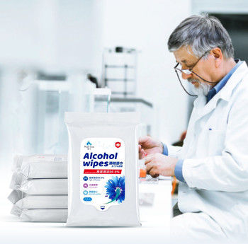 10 pcs 75% Alkohol Tisu Basah Berbasis Pembersih Steril Disinfektan Tangan