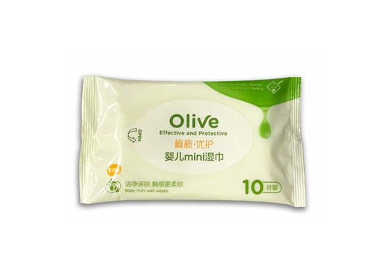 Disposable Olive Essence Portable Baby Wet Wipes Tanpa Alkohol