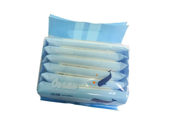 White 10pcs * 6 No Fragrance Tisu Basah Bayi Ultra Lembut